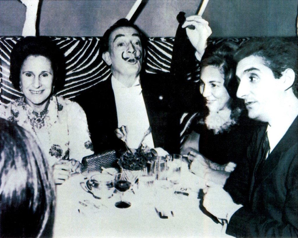 Salvador Dalí, Gala & Beniamino Levi, dans les années 70. 