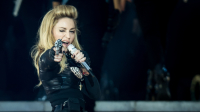 LONDON, ENGLAND - JULY 17: Madonna performs live during the MDNA tour at Hyde Park on July 17, 2012 in London, England.  (Photo by Ian Gavan/Getty Images)