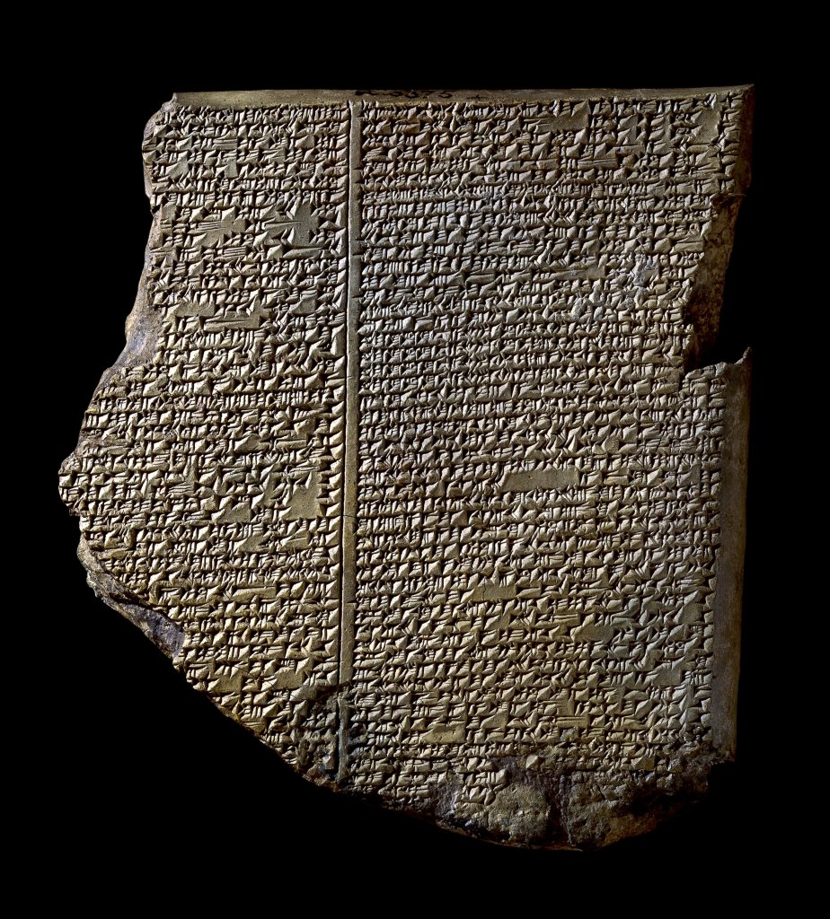 Tablette du Déluge, Argile, 700–600 av. J.-C., Kouyunjik (Ninive), Irak @Trustees of the British Museum