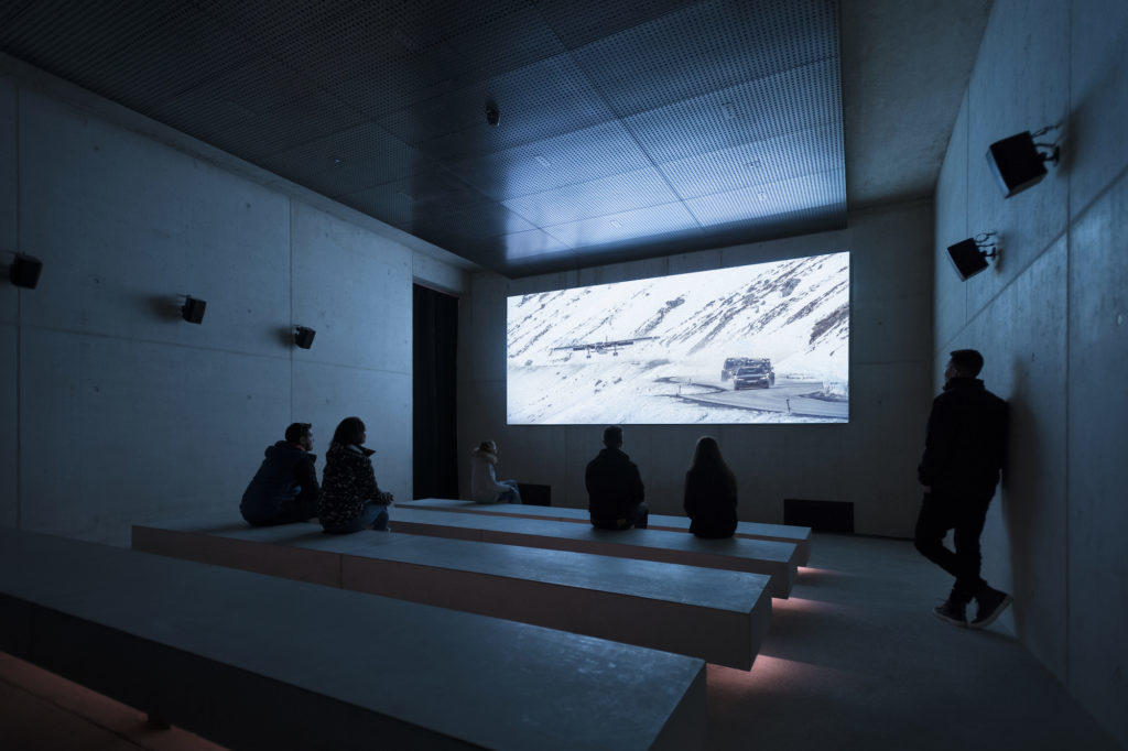 007 Elements Interior, screening room. Photo by Kristopher Grunert