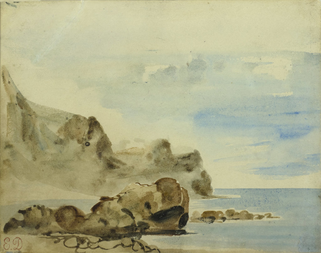 Delacroix_-Eugène_-Falaises-à-Dieppe_-C.-1834-Coll