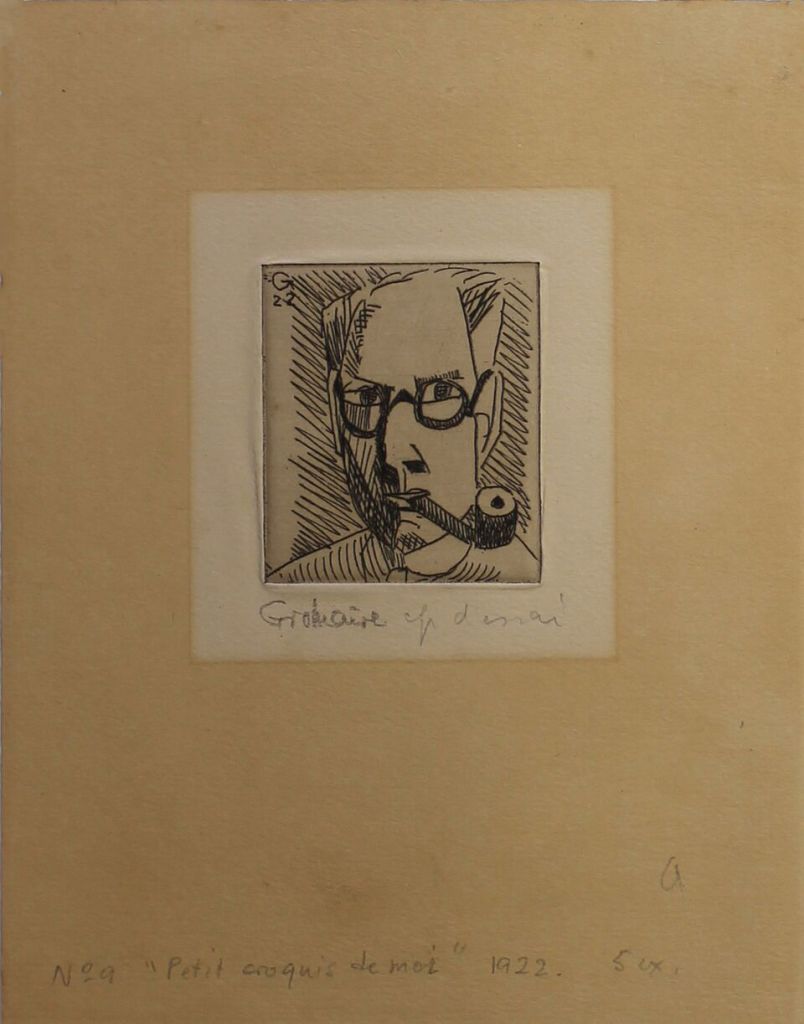 GROMAIRE Marcel, Petit croquis de moi, 1922