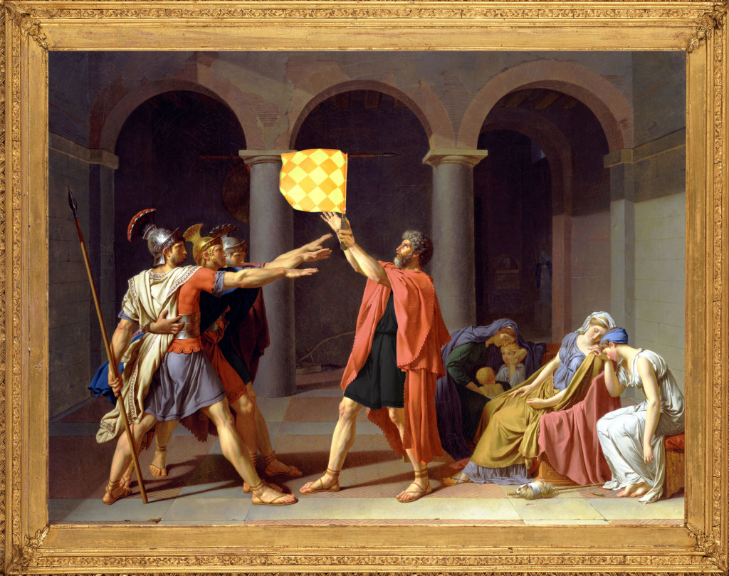 Hors-jeu d'après "Le Serment des Horaces" de Jacques-Louis David