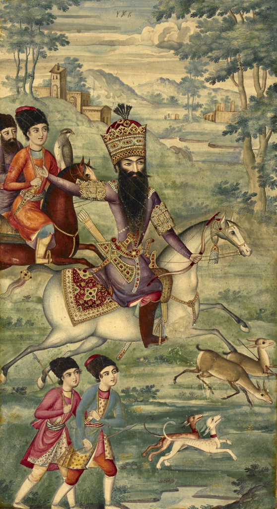 IO Islamic 3558 Portrait of Fath-Ali Shah Qajar, 'Dīvān-i Khāqān', by Fatḥ ʻAlī Shāh Qājār (paint on lacquer)