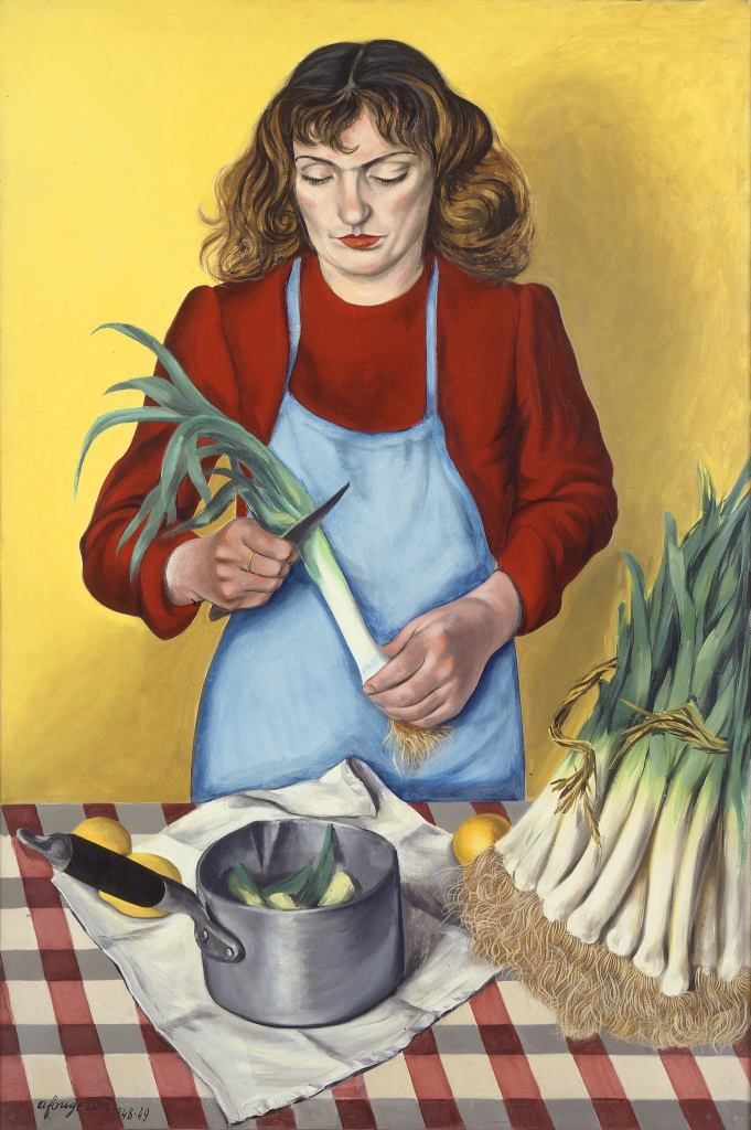 André Fougeron, Femme épluchant des légumes, 1948-1949. - Vingt-quatre heures de la vie d'une femme au MAMC Saint-Etienne