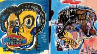 A gauche, une oeuvre de Guillaume Verda et à droite celle de Basquiat