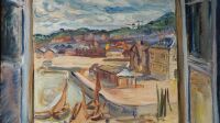 Othon Friesz - Fenêtre sur le port de Honfleur, huile sur toile, 1945