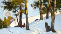 Le Canada et l'impressionisme, Musée Fabre, Cullen Maurice-Logging in winter beaupre