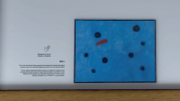 Capture d'écran exposition en réalité virtuelle consacrée aux trois Bleus de Joan Miró