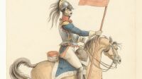 F° 265/A	[Projet de drapeau de la cavalerie, présenté par un officier à cheval et Projet de drapeau des Romains]