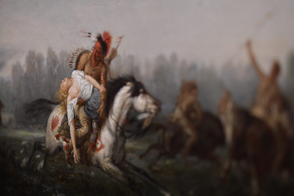 Vue de l'exposition Sur la Piste des Sioux, Musée des Confluences 