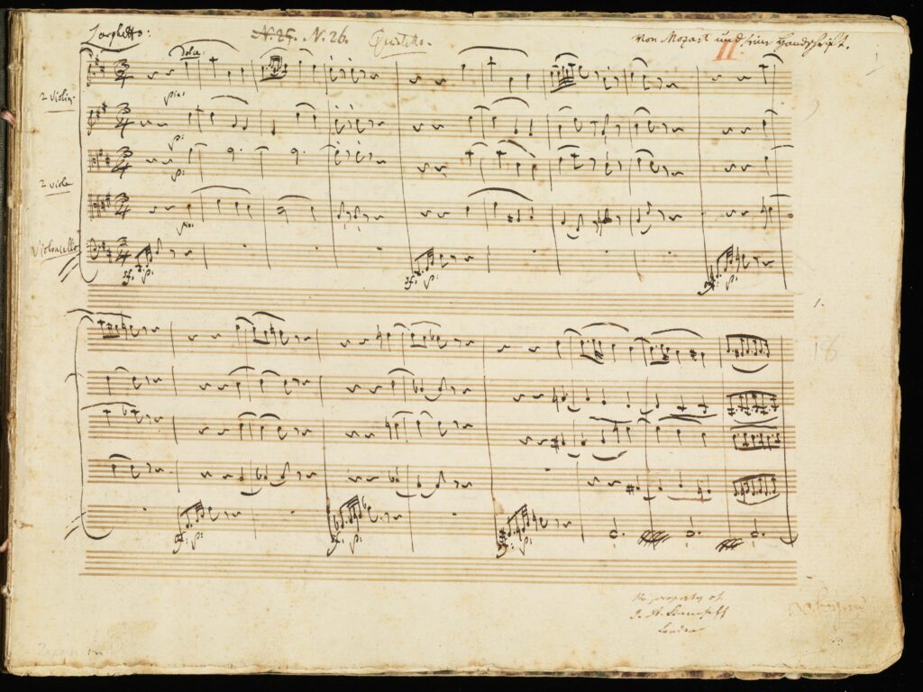 Des lignes et des notes, Fondation Martin Bodmer - Mozart