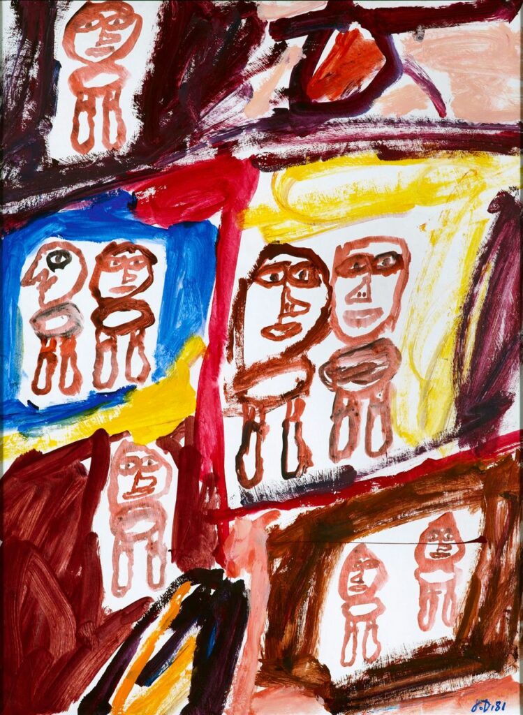 Jean Dubuffet, Site avec 8 personnages,1981