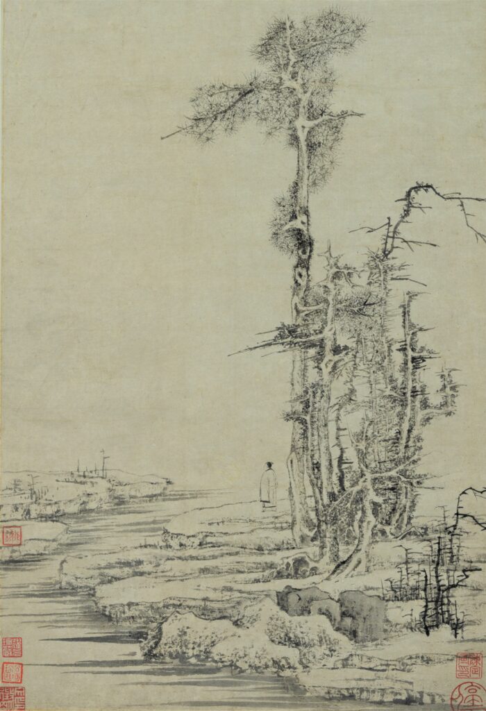 Wen Zhengming, Contemplateur solitaire pres d un bosquet a l automne (detail) vers 1510