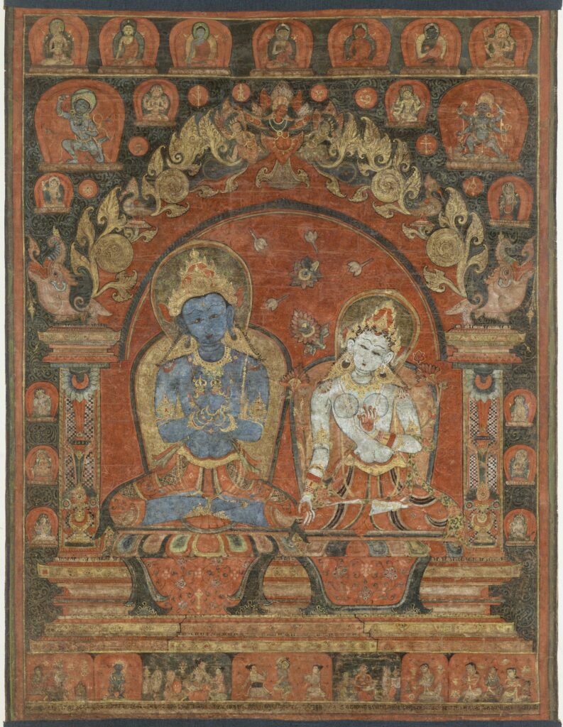 Vajradhara et sa parèdre Népal, 1488