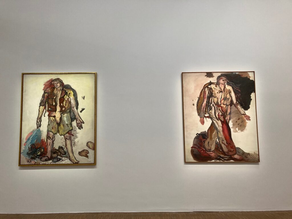 Vue de l'exposition Georg Baselitz au Centre Pompidou 