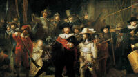 La Compagnie de Frans Banning Cocq et Willem van Ruytenburch ou la ronde de nuit. Peinture de Rembrandt van Rijn (1606-1669), 1642. Rijksmuseum, Amsterdam. ©Electa/Leemage
66972