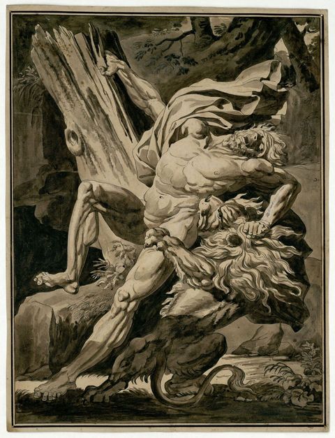 Attribué à Charles Meynier, Milon de Crotone, vers 1795