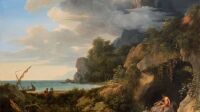 exposition - 15 ans d'acquisition - Musée Fabre - Pierre Henri de Valenciennes, Pyrrhus apercevant Philoctète dans son antre, à l’île de Lemnos, 1789