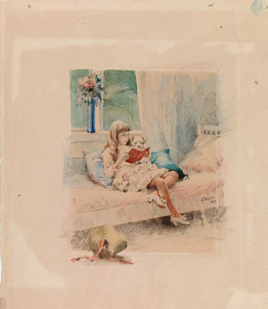 A.Edelfelt, Meilleurs amis III (Berta et Carpi), 1883 