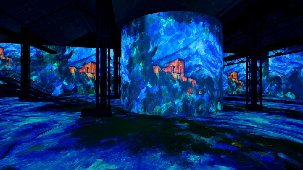 Simulation de l'exposition Paul Cezanne, Lumières de Provence 