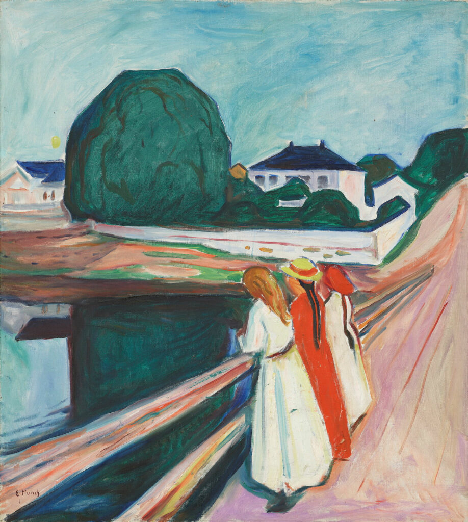 Edvard Munch, Jeunes filles sur le pont, 1927