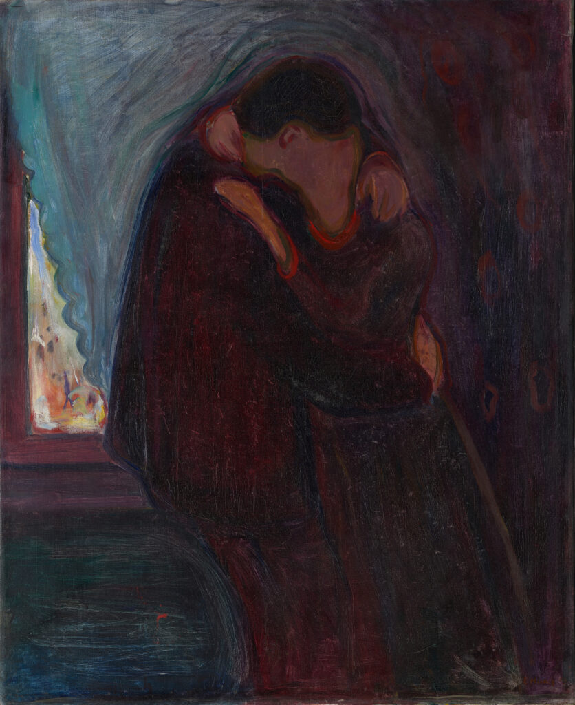 Edvard Munch, Le baiser, 1897, Huile et détrempe sur toile