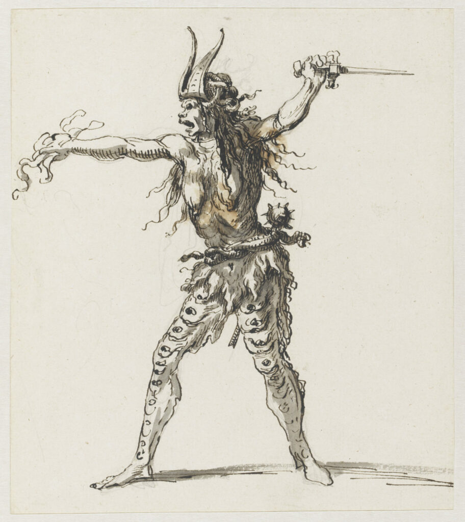 Jean Berain, Costume pour une gorgone, vers 1682, Paris