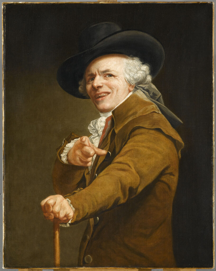 Joseph Ducreux, Portrait de l'artiste sous les traits d'un moqueur