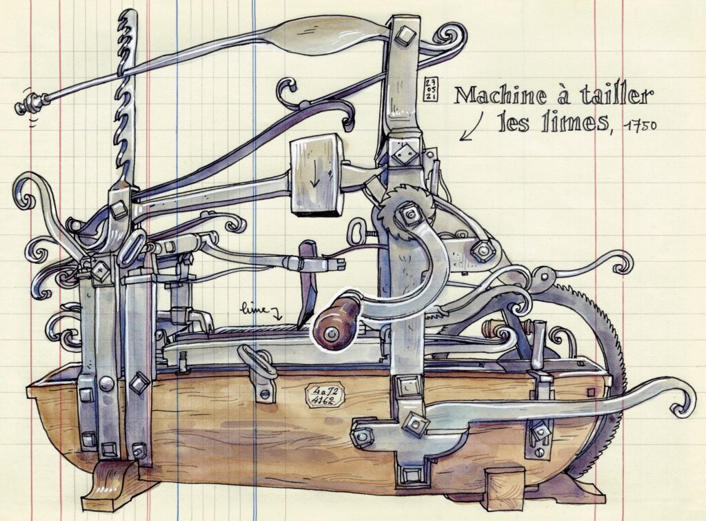 Machine à tailler les limes par Lapin