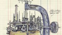 Exposition Les carnets d'inventions de Lapin au musée des Arts et Métiers - Métier circulaire par Lapin