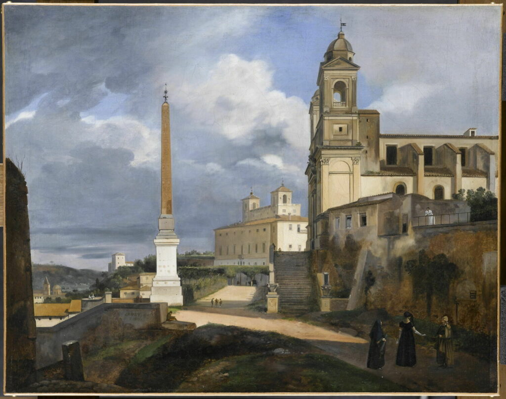 François-Marius Granet, La Trinité des Monts et la villa Médicis à Rome, 1808