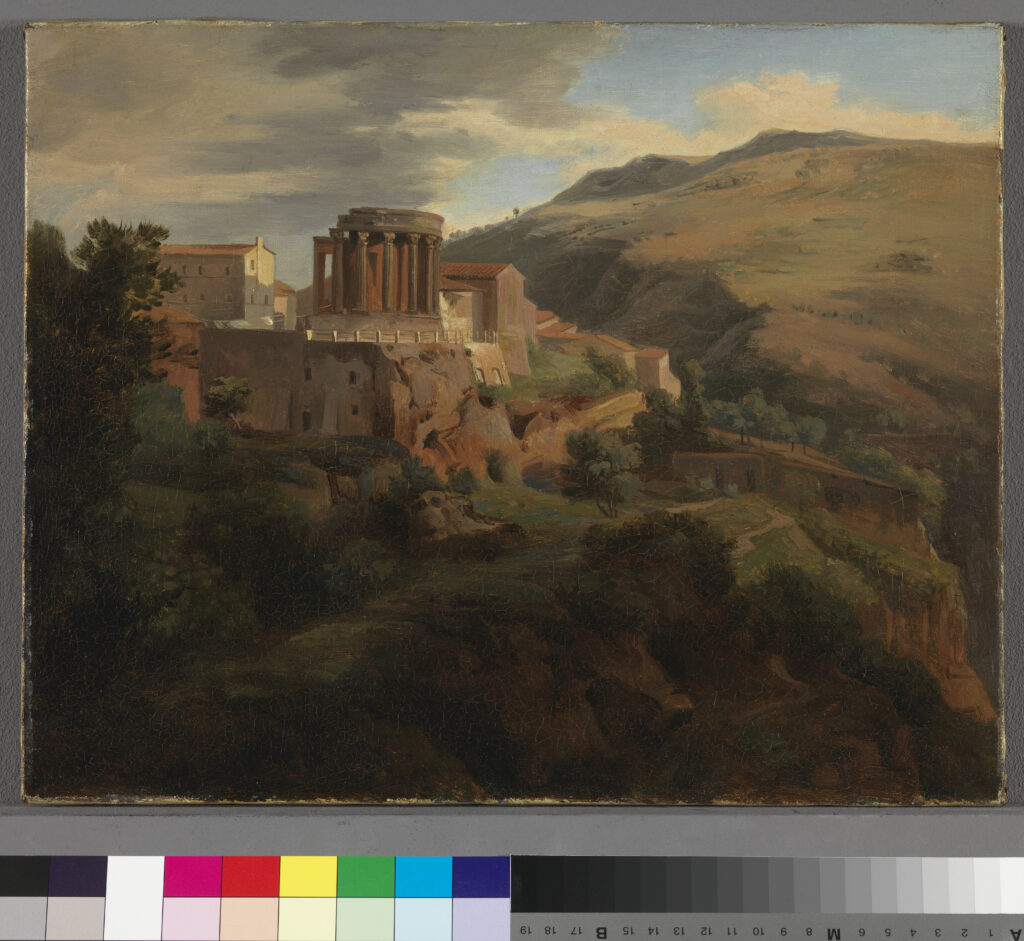Johann Wilhelm Schirmer, Le temple de la Sibylle à Tivoli, 1840