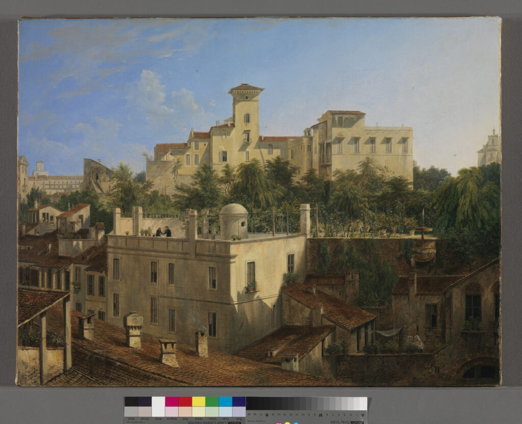 Domenico Quaglio, Vue de la Villa Malta à Rome, 1830