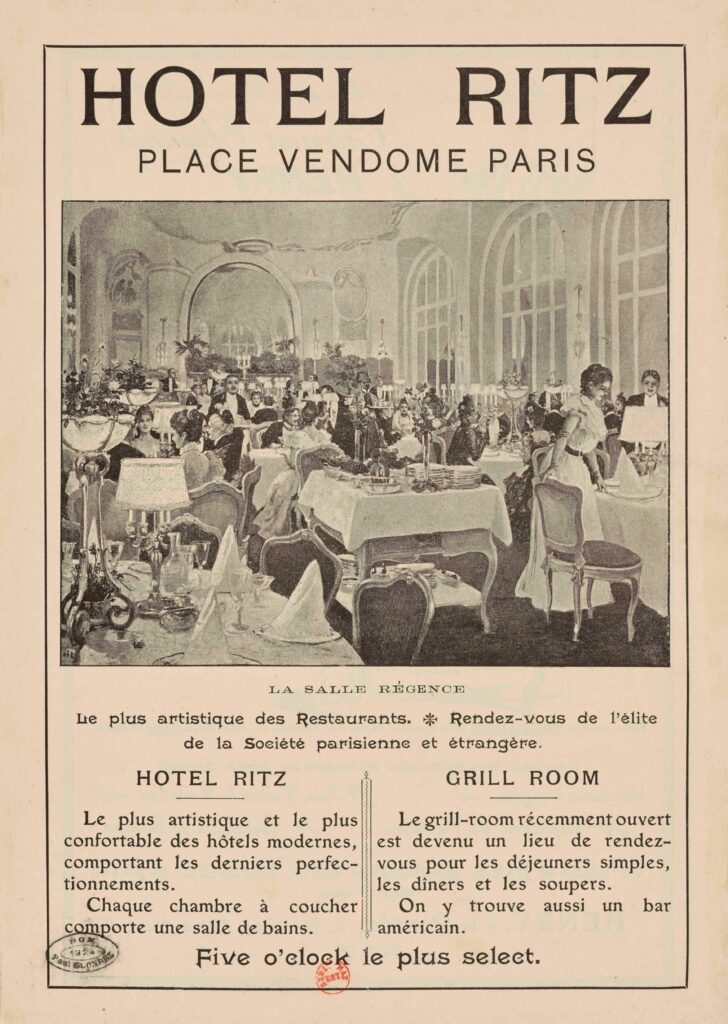 Anonyme, Hôtel Ritz, Place Vendôme, Paris, 1911