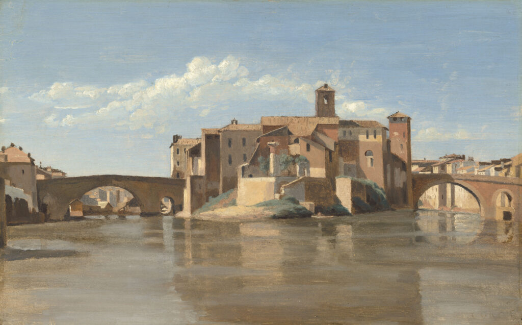 Camille Corot, L’île et le pont de San Bartolomeo, Rome, 1825–1828