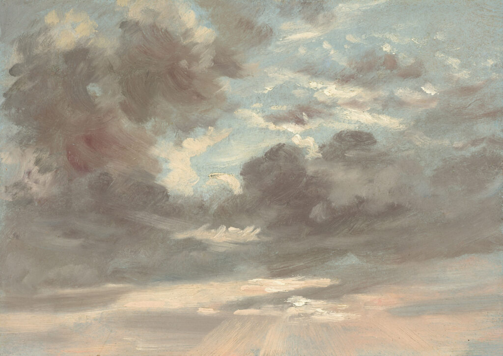 John Constable, Étude de nuages : coucher de soleil orageux, 1821–1822