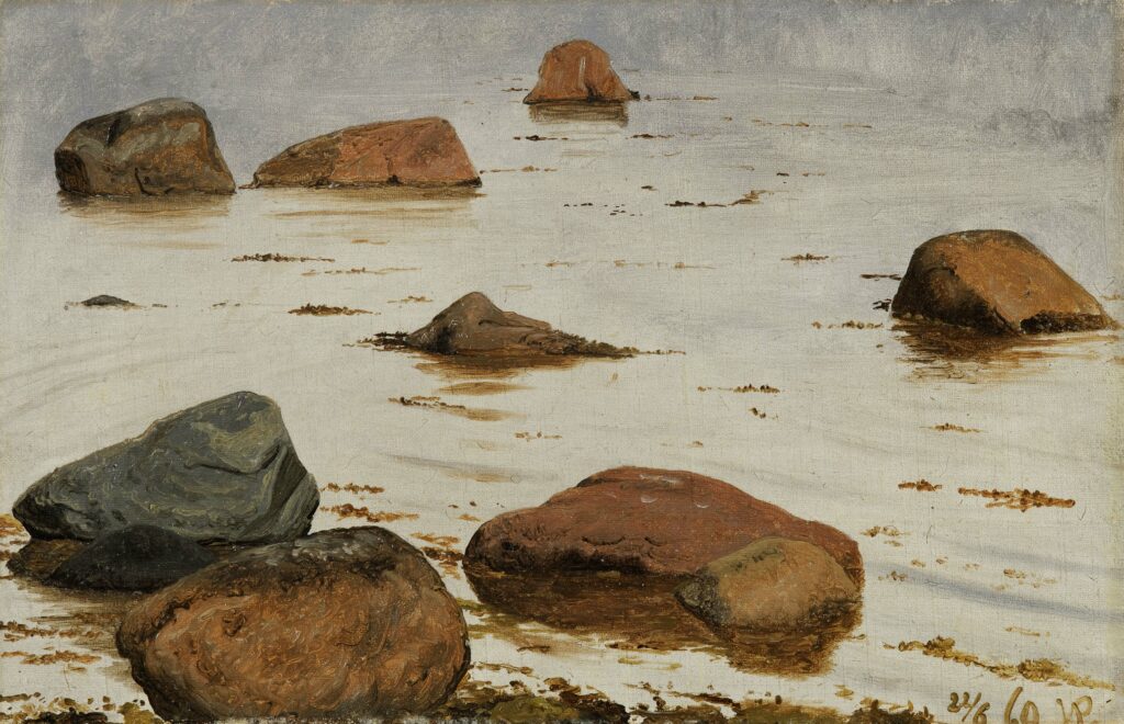 Vilhelm Kyhn, Rochers à marée basse, 1860