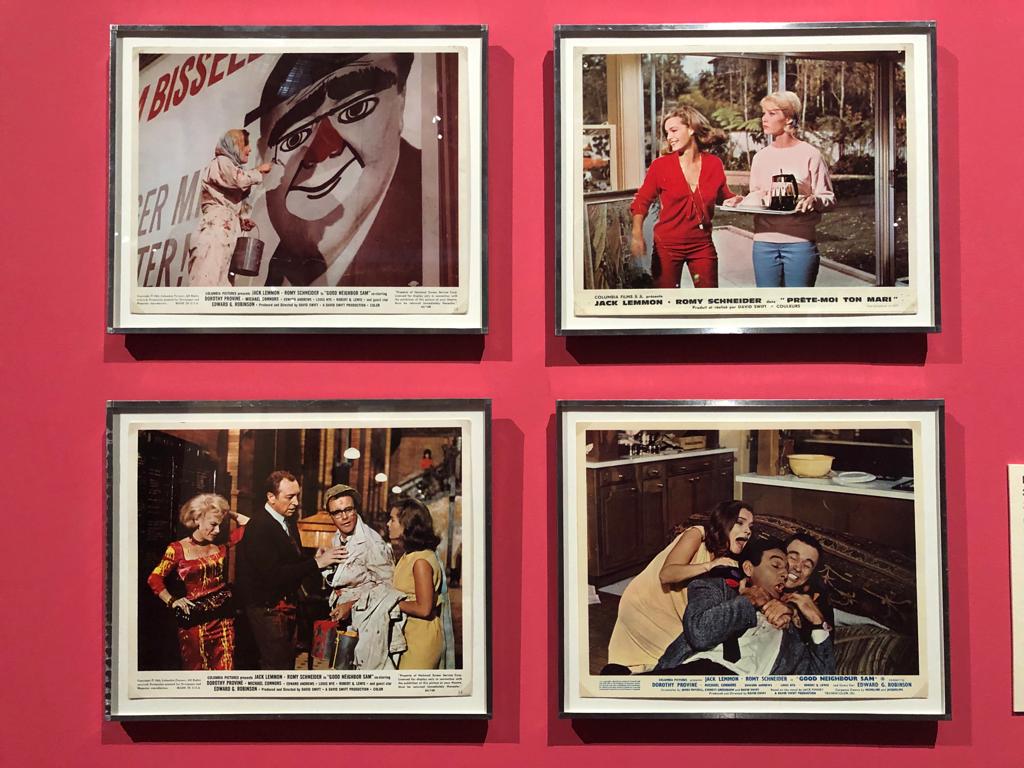 Vue de l'exposition consacrée à Romy Schneider à la Cinémathèque Française de Paris
