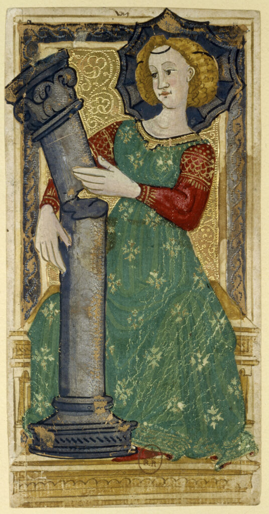 Tarot dit de Charles VI, la Force, entourage d’Apollonio di Giovanni, Florence, vers 1460