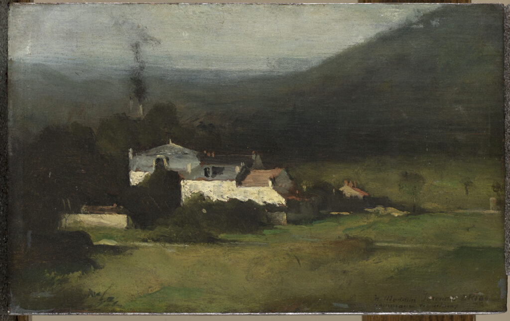 Théodule Ribot, Paysage, dit la maison de Corot à Ville-d'Avray