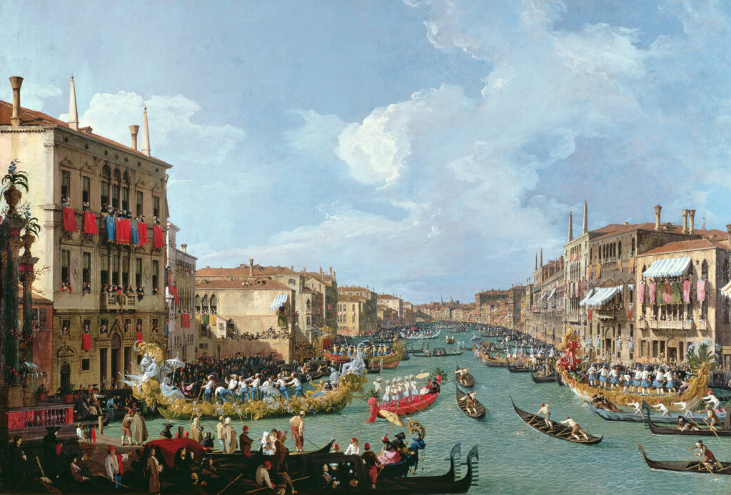 Canaletto, Régates sur le grand canal