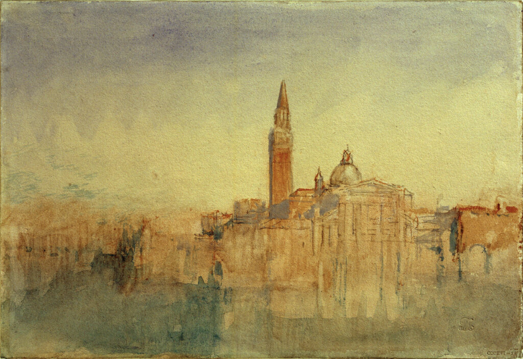 Joseph Mallord William Turner, San Giorgio Maggiore au soleil couchant, depuis l’Hôtel Europa, 1840
