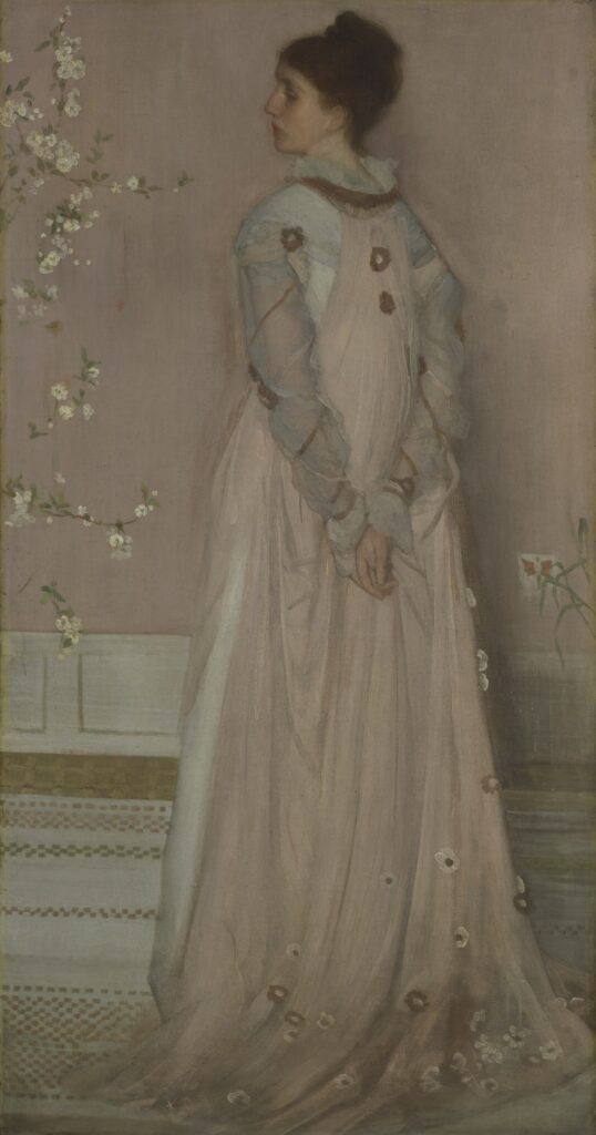 James Abbott McNeill Whistler, Symphonie en Couleur Chair et Rose : portrait de Mademoiselle Frances Leyland, 1871