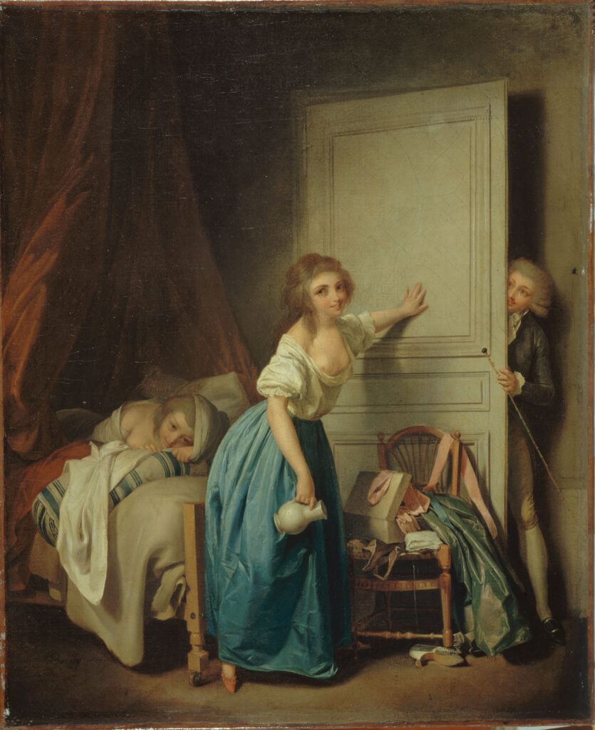 Louis Léopold Boilly (1761-1845). "L'Indiscret", entre 1795 et 1800