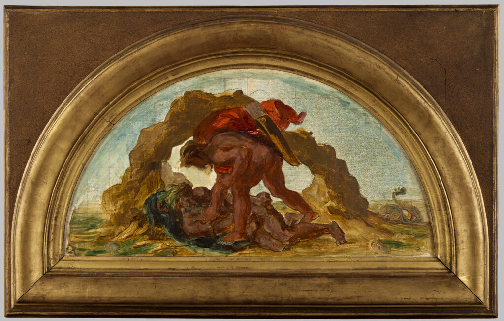 Eugène Delacroix, Hercule attachant Nérée, 1852