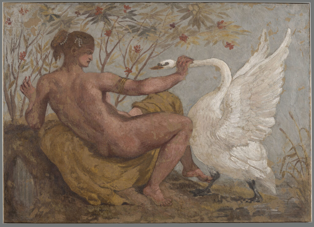 Eugène Delacroix, Léda et le cygne, 1834