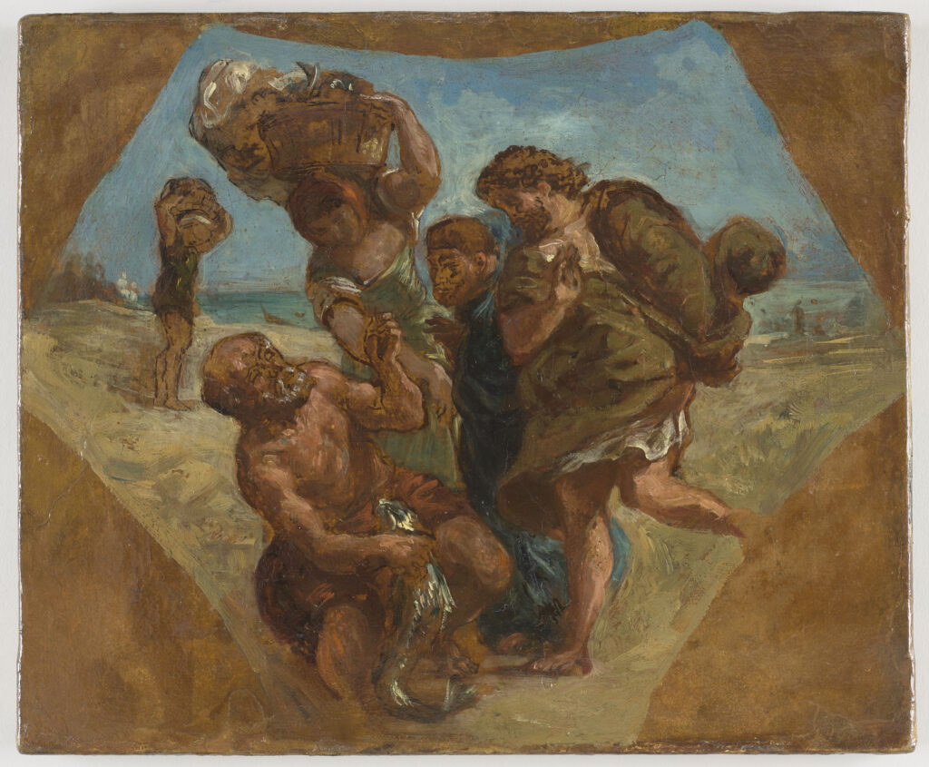 Eugène Delacroix, La Drachme du tribut, étude pour le décor de l’Assemblée nationale, vers 1844