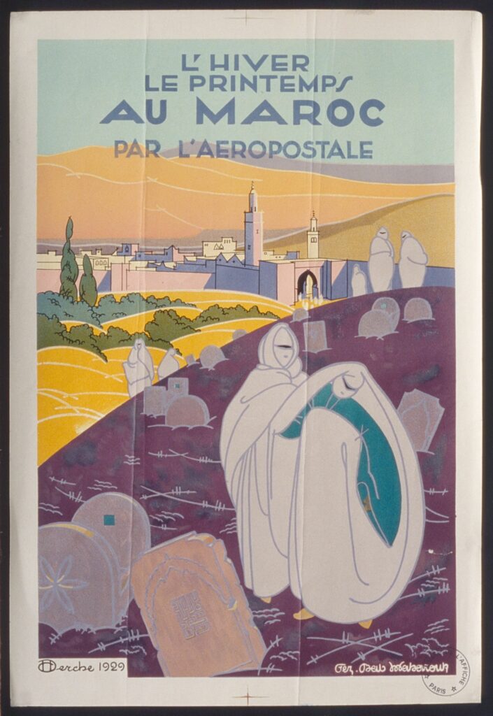 exposition À la rencontre du Petit Prince, MAD, Charles-Edouard Derche, L'hiver, le printemps, au Maroc, par l'Aéropostale 1929