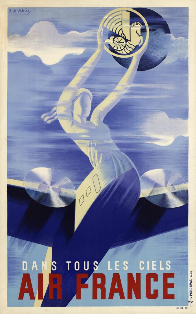 exposition À la rencontre du Petit Prince, MAD, Roger de Valério, Dans tous les ciels, Air France 1935